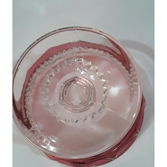 Tiffin Franciscan Glass KING's CROWN Clear Ruby flashed Champagne/Sherbet X 5 - Picture 4 of 6